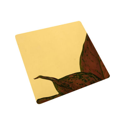 ورق استیل ضد زنگ آینه طلایی 304 4x8 با روکش تیتانیوم تزئینی PVD